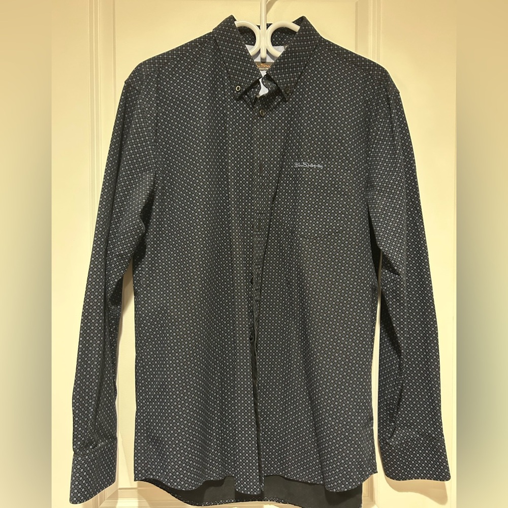 Ben Sherman Charcoal Long Sleeve Tee Premium Comfort